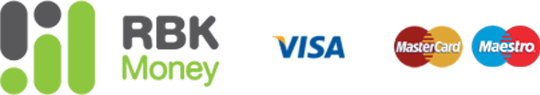 Способы оплаты: Visa, Master Card, Maestro, RBR Money